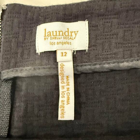 Laundry by Shelli Segal Quilted Texture Pencil Skirt Womens Size 12 Black Career - Picture 3 of 8